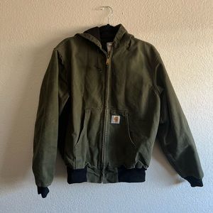 Carhartt Loose Fit Washed Duck Insulated Jacket Olive Green - S